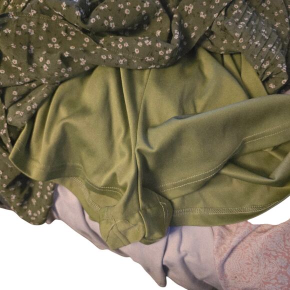 Exlura Micro Floral Tiered Mini Dress size large - Picture 6 of 7